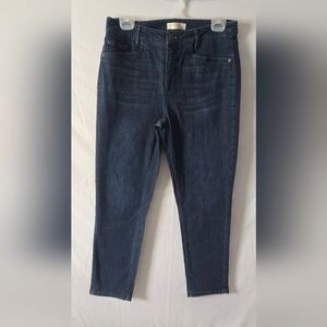 3/$25 J. Jill Slim Ankle Straight High Waist Dark Wash Denim Jeans Size 8